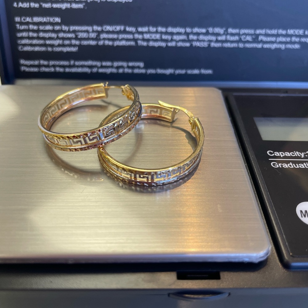 18k earrings gold